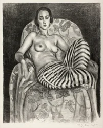 Odalisca grande con pantalón a rayas