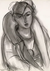 Lydia (Estudio para retrato con chaqueta azul)