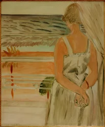 Junto a la ventana