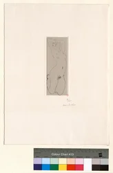 Desnudo arrodillado y arqueado