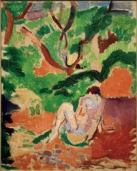 Desnudo en el bosque