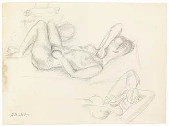 Estudio desnudo, rostro cubierto