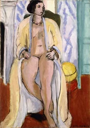 Desnuda en albornoz