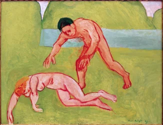 Ninfa y sátiro