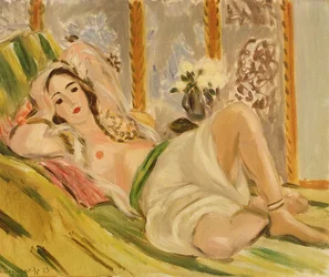 Odalisca con magnolias, c.1920 (óleo sobre lienzo)
