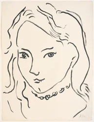 Retrato de Marguerite, c. 1906-1907 (pincel y tinta china sobre papel)