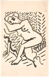 Desnudo sentado