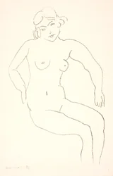 Desnudo femenino sentado