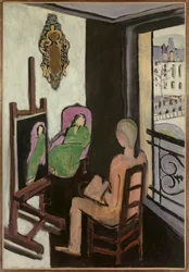 El pintor en su estudio 1916 (óleo sobre lienzo)