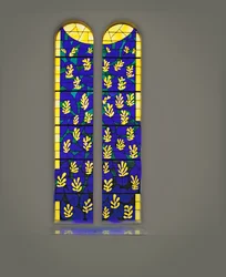 Vidriera del Árbol de la Vida, Capilla del Rosario, Vence