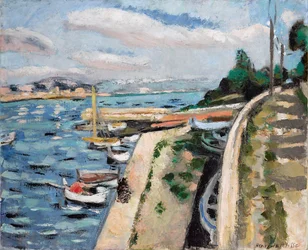 Vista de Antibes, c.1925 (óleo sobre lienzo)