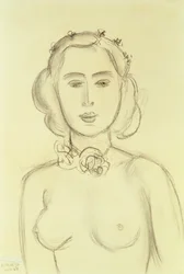 Mujer con los pechos desnudos