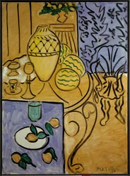 Interior amarillo y azul 1946 (óleo sobre lienzo)