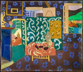 interieur aux eggplants 1911 (témpera de cola sobre lienzo)