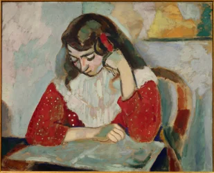 marguerite lisant 1906 (óleo sobre lienzo )