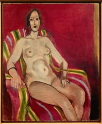 nu assis fond rouge 1925 (óleo sobre lienzo )