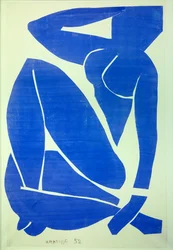 nu bleu III 1952 (Dibujo, papel encolado)