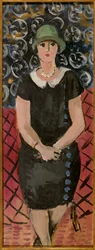mujer sentada hacia 1925 (óleo sobre cartón)