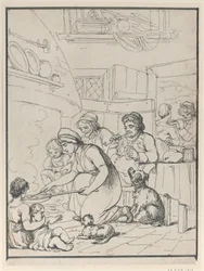 Campesinos, junto al fuego, 1799