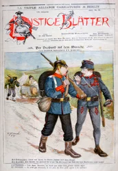 Una caricatura de la Triple Alianza en la revista Lustige Blatter, 1893