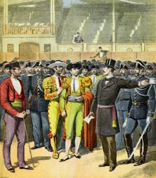 Prohibición de las corridas de toros en el sur de Francia,1895 (Ilustración)
