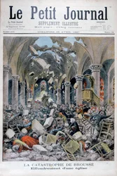 Colapso de una iglesia, Brousse, Francia, 1897