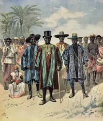 Dahomeans en París, en el Campo de Marte