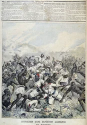 Destrucción de una expedición alemana a África - en “Le Petit Journal” del 03/10/1891