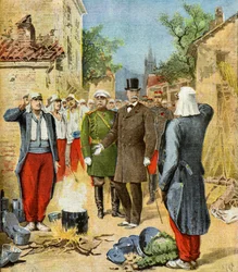 Félix Faure en las grandes maniobras,1895 (Ilustración)