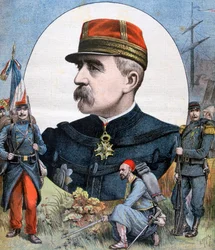 General Jacques Duchesne, comandante de la fuerza expedicionaria francesa a Madagascar, 1894