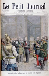 Entrega del collar de San Andrés al Presidente de la República, 1895
