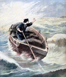 Perdido en el mar, 1891
