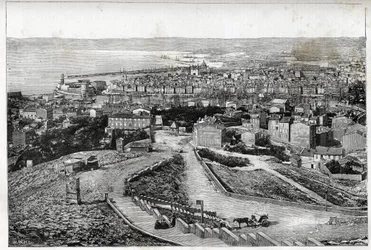 Marsella en 1894 - dibujo de Henri Meyer