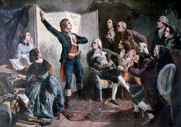 Rouget de Lisle cantando la Marsellesa, 1892
