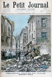 Desórdenes graves y disturbios en Milán, Italia, 1898