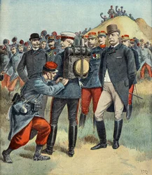 El duque de Connaught y Félix Faure durante las grandes maniobras del ejército francés