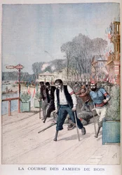 La carrera de las piernas de madera, 1895
