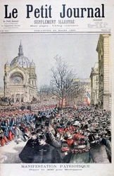 La partida de las tropas francesas a Madagascar, París, 1895