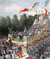 La carroza de la armonía y la paz, fiesta nacional, 22 de septiembre, Francia, 1892