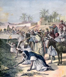 La plaga de langostas, Argelia, 1891