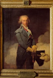 Retrato de Luis Enrique José de Borbón, noveno y último príncipe de Condé. Pintura de Henri Pierre Danloux
