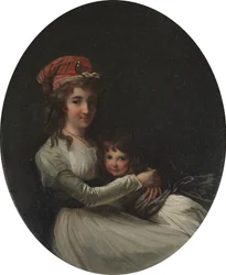 Retrato de madre e hija, c. 1794-95 (óleo sobre lienzo)