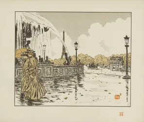 Desde la plaza de la Concordia [Las treinta y seis vistas de la Torre Eiffel]