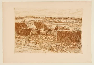 [La aldea en la isla de Bréhat]
