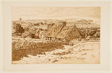 Paisaje con molino