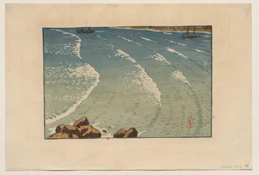 [Ola con la marea creciente, playa de La Garde-Guérin (Saint-Briac)]