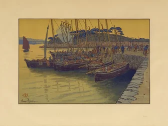 Llegada de barcos a Tréboul