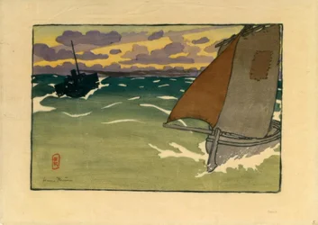 Barca y barco de vapor (Saint-Briac)