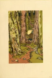 Lavadero bajo el bosque en Loguivy