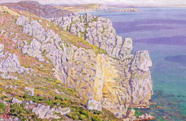 Morgat, acantilados de Port Haor (acuarela sobre papel)